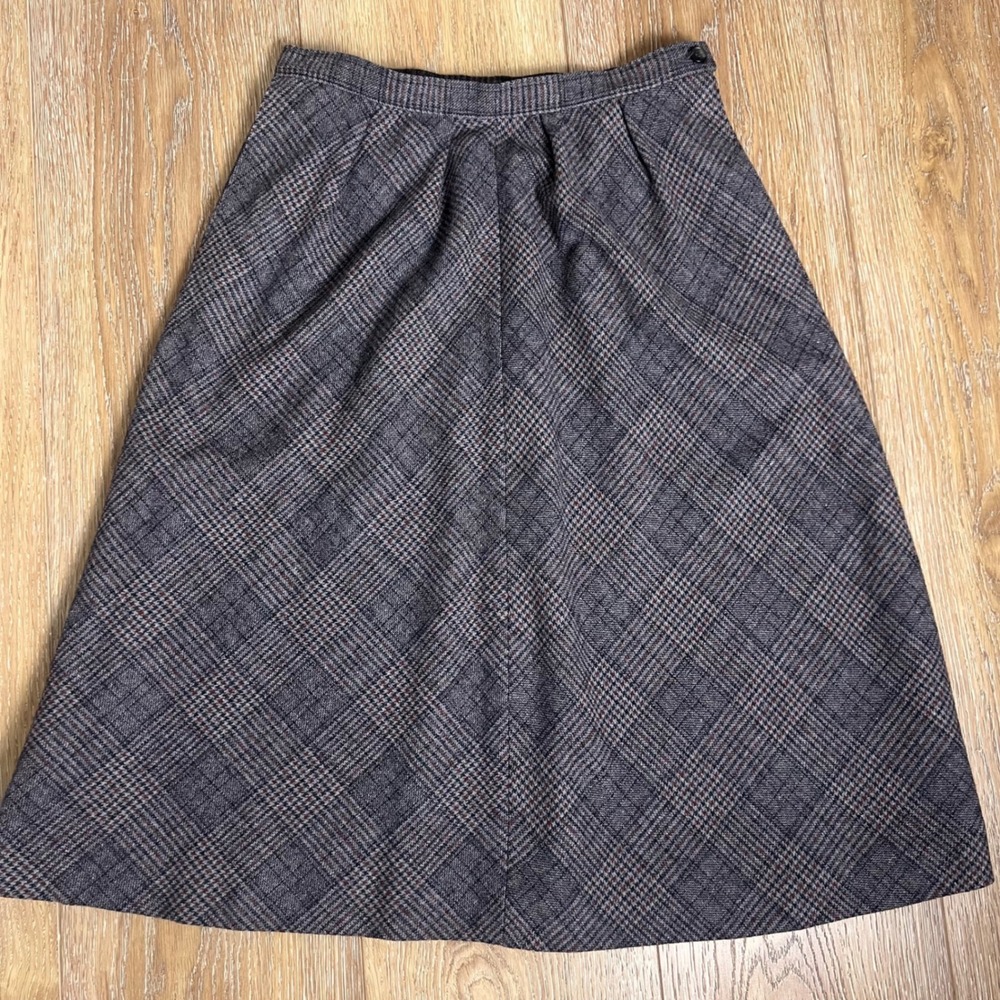 Vintage Pendleton Wool Plaid Midi Skirt Made in‎ USA